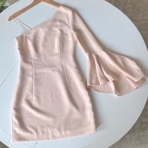 Intermix, Blush one shoulder mini Dress, Size: P, Made in USA
